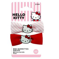 Мини щипки за коса с панделка Hello Kitty- 2 бр.