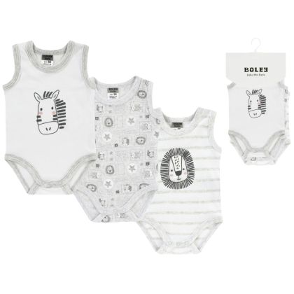 Боди-потник - 3бр. Jacky baby, Boley, MULTIPACK UNISEX