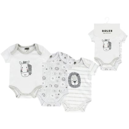 Боди с къс ръкав - 3бр. Jacky baby, Boley, MULTIPACK UNISEX