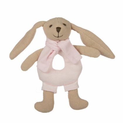 Мека играчка с дрънкалка Canpol babies, Bunny, розова
