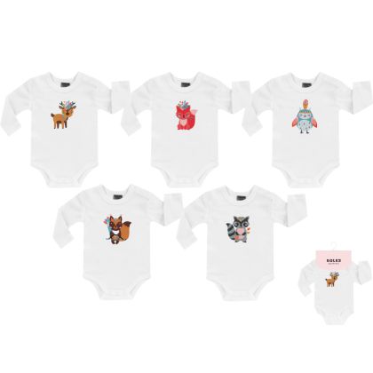 Боди с дълъг ръкав - 5 бр. Jacky baby, Boley, MULTIPACK Indimals