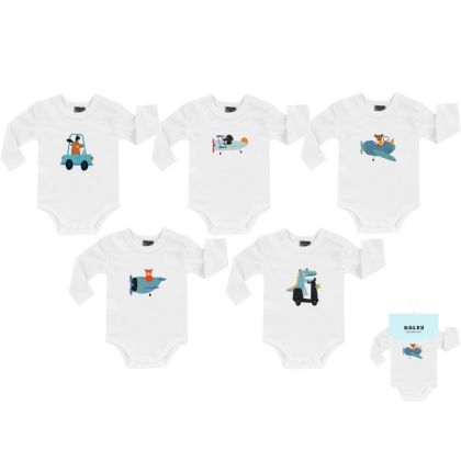 Боди с дълъг ръкав - 5 бр. Jacky baby, Boley, MULTIPACK Traffic