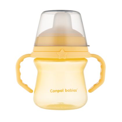 Неразливаща се чаша Canpol babies, FirstCup, 150 мл., 6м+, жълта