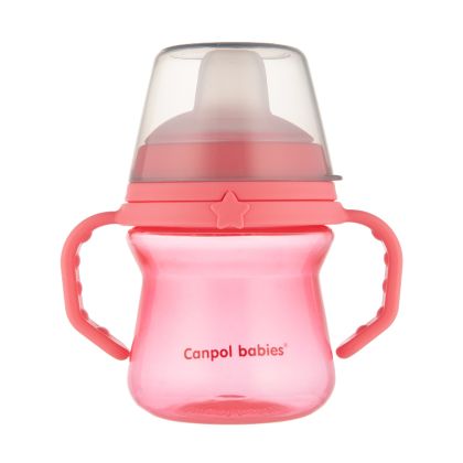 Неразливаща се чаша Canpol babies, FirstCup, 150 мл., 6м+, розова