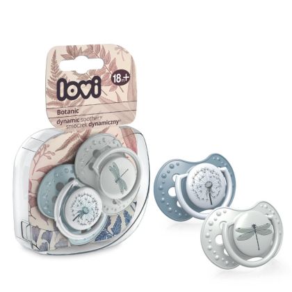 Силиконови залъгалки Lovi, Botanic Boy, 2бр, 18м+