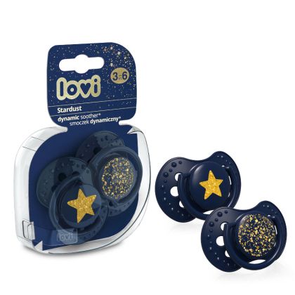 Силиконови залъгалки Stardust, Lovi, 2бр, 3-6 м