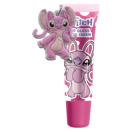 Гланц за устни с талисман Angel, Stitch, pink