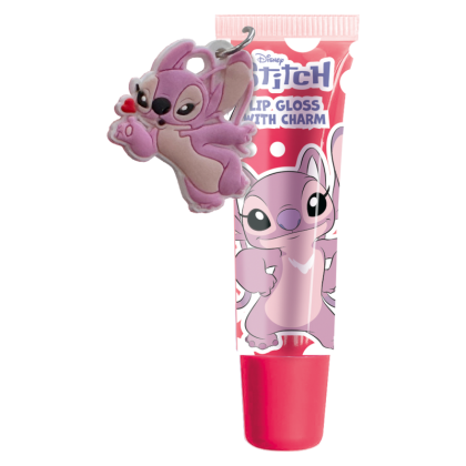 Гланц за устни с талисман Angel, Stitch, coral