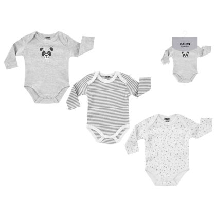 Боди с дълъг ръкав Jacky baby, Boley, 3 бр.