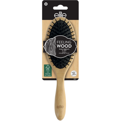 Дървена четка за разплитане  „Feeling Wood” Elite Models
