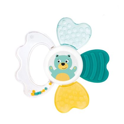 Дрънкалка с водна чесалка Canpol babies, Животни, 3м+, синя