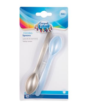 Комплект лъжички за хранене Canpol babies, 4м+, 2бр., сини