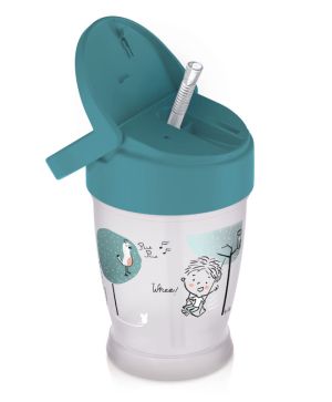 Чаша със сламка Lovi, JUNIOR, Lovely Boy, 250ml., синя