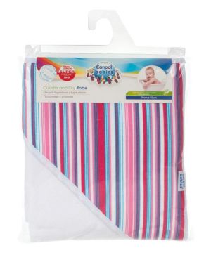 Детска хавлия за баня с качулка, Canpol babies, розов кант