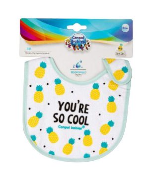 Непромокаем памучен лигавник Canpol babies, So Cool, 0м+, тюркоаз