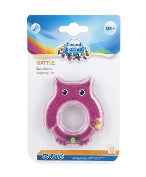 Дрънкалка Canpol babies, Owl, розова