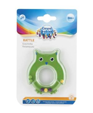 Дрънкалка Canpol babies, Owl, зелена