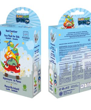 Комплект козметичен почистващ гел и маска, Dino