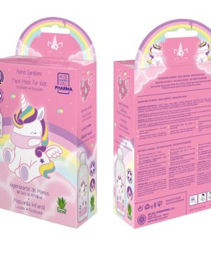Комплект козметичен почистващ гел и маска, Unicorn