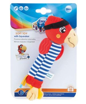 Мека играчка със свирка Canpol babies, Pirates, 0м+, папагал