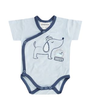 Боди с прехлупване с къс ръкав Jacky baby, BAMBOOLINO