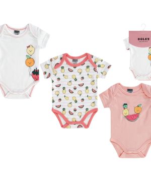 Боди с къс ръкав-3бр., Jacky baby, Boley, MULTIPACK GIRLS