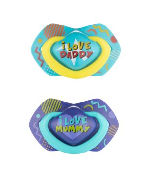Симетрични залъгалки Canpol babies, NEON LOVE, 6-18м.