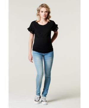 Блуза за бременни с къс ръкав Supermom, Broderie