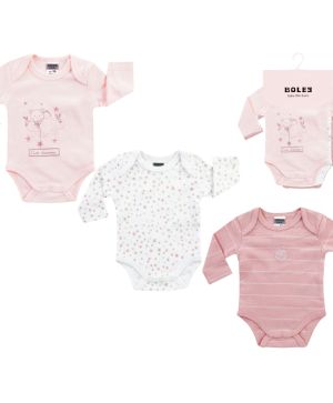 Боди с дълъг ръкав - 3 бр. Jacky baby, Boley, MULTIPACKS GIRLS