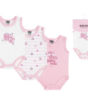 Боди-потник - 3бр. Jacky baby, Boley, MULTIPACK GIRLS