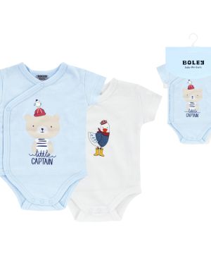 Боди с къс ръкав с прехлупване - 2бр. Jacky baby, Boley, MULTIPACK BOYS