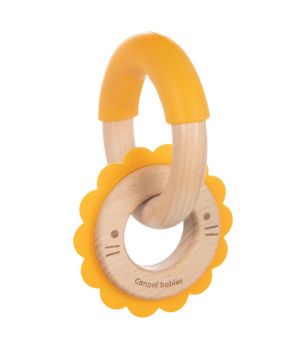 Чесалка от дърво и силикон Canpol babies, Lion