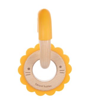 Чесалка от дърво и силикон Canpol babies, Lion