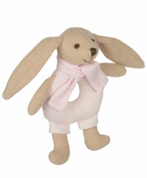 Мека играчка с дрънкалка Canpol babies, Bunny, розова