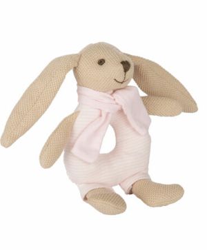 Мека играчка с дрънкалка Canpol babies, Bunny, розова