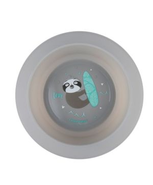 Комплект за хранене Canpol babies, EXOTIC ANIMALS, 2 части, сив