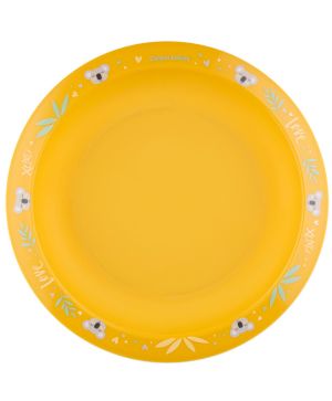 Комплект за хранене Canpol babies, EXOTIC ANIMALS, 2 части, жълт