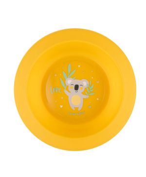 Комплект за хранене Canpol babies, EXOTIC ANIMALS, 2 части, жълт