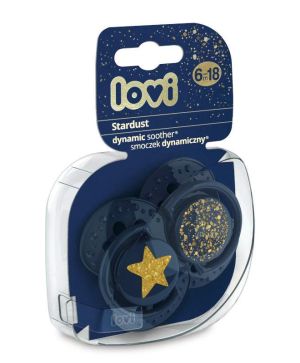 Силиконови залъгалки Stardust, Lovi, 2бр, 6-18 м