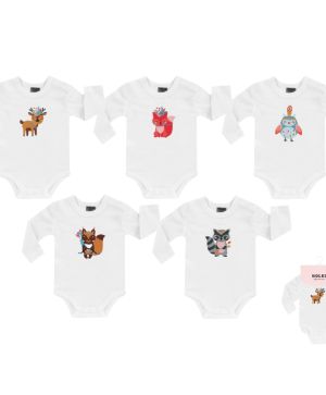 Боди с дълъг ръкав - 5 бр. Jacky baby, Boley, MULTIPACK Indimals