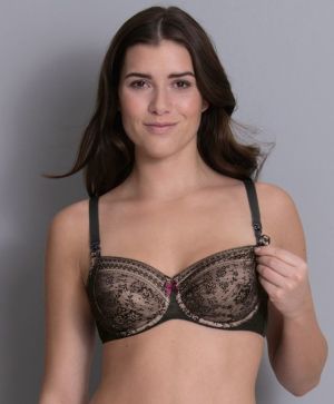 Сутиен за бременност и кърмене Anita, FLEUR, черен