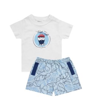 Комплект блуза с къс ръкав и къс панталон Jacky baby, TOUGH BOYS