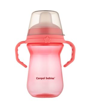 Неразливаща се чаша Canpol babies, FirstCup, 250 мл., 6м+, розова