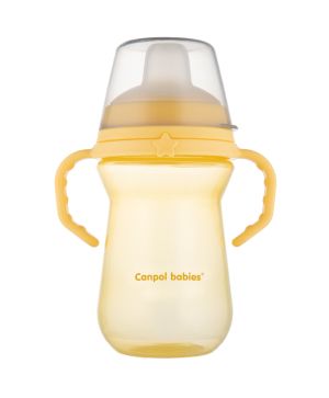 Неразливаща се чаша Canpol babies, FirstCup, 250 мл., 6м+, жълта