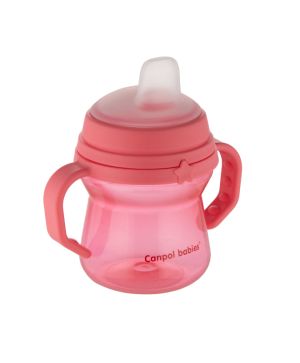 Неразливаща се чаша Canpol babies, FirstCup, 150 мл., 6м+, розова