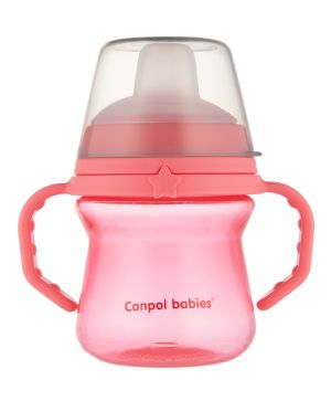 Неразливаща се чаша Canpol babies, FirstCup, 150 мл., 6м+, розова