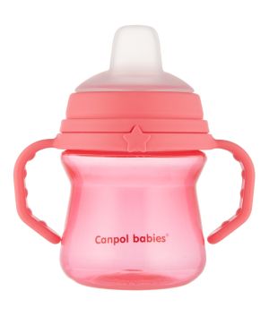 Неразливаща се чаша Canpol babies, FirstCup, 150 мл., 6м+, розова