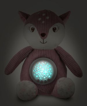 Мека музикална играчка с проектор 3в1 Canpol babies, Fawn- розова