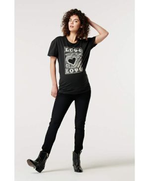 Дънки за бременни Supermom, Austin - Black Denim, Skinny