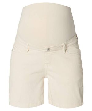 Къси дънки за бременни Supermom, Hurlock - Bone White